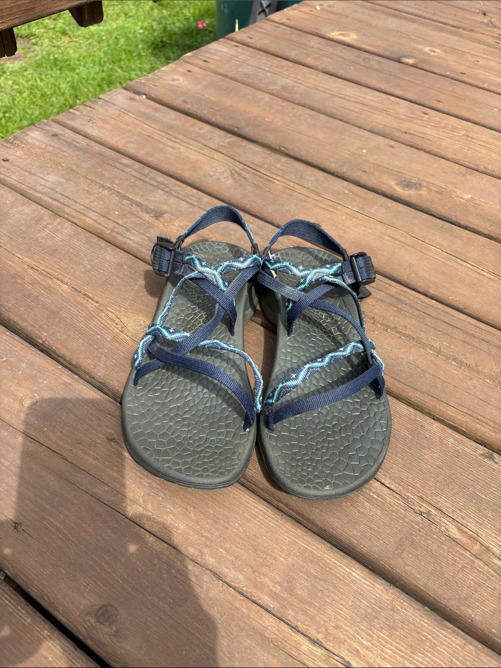 Chaco women’s sandals size 9 skull blue straps Vibram sole